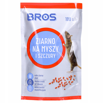 BROS - ZIARNO NA MYSZY I SZCZURY 100G - trucizna na gryzonie