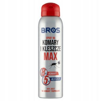 BROS MAX spray rozpylacz na komary i kleszcze 90ml - skuteczny