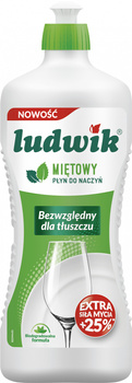 Płyn do mycia naczyń Ludwik 0,9L Miętowy ATEST PZH gęsty neutralne pH BIO