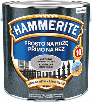 Farba metalu HAMMERITE Młotkowy SrebrnoSzary 2,5L