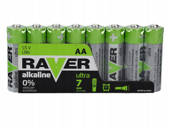 Bateria alkaliczna Raver AA (R6) 8 szt.
