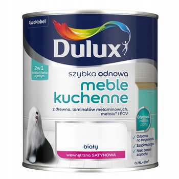 Farba akrylowa do mebli Dulux 0,75 l biel półmat