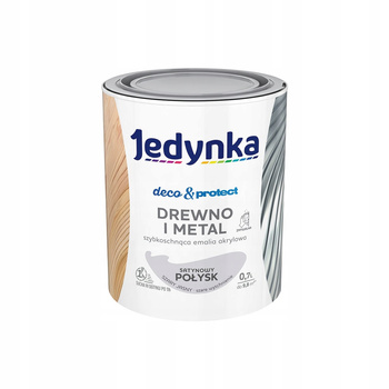 Jedynka mebli Deco&Protect Drewno i Metal Satynowy Połysk Szary Jasny 0,7L