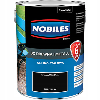 NOBILES FTALONAL FARBA FTALOWA CZARNY MAT 5L