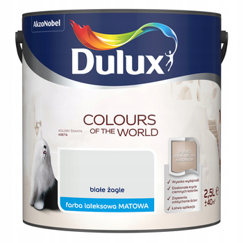 DULUX Farba lateksowa Biała Matowa 2,5L