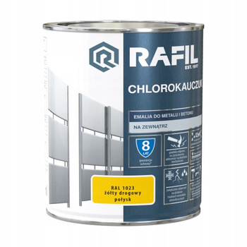 RAFIL Chlorokauczuk emalia RAL 1023 żółty drogowy RAFIL 0,75L