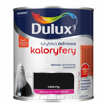 Farba Dulux do metalu 0,75 l Czarna Czerń połysk