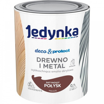 Jedynka do mebli Deco&Protect Drewno i Metal Satynowy Połysk Mahoń 0,7L